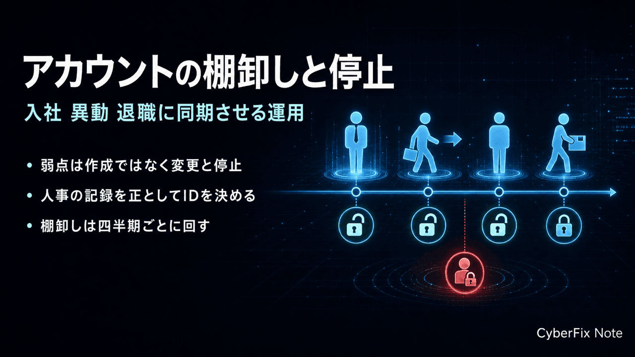 入社から退職までアカウントを人事イベントに同期させる運用の作り方