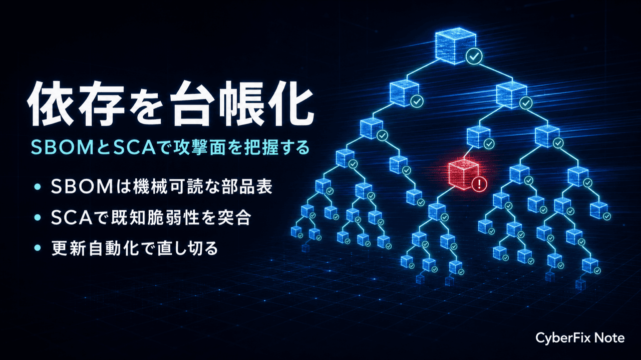 依存ライブラリ管理とSCA。SBOMで攻撃面を把握する