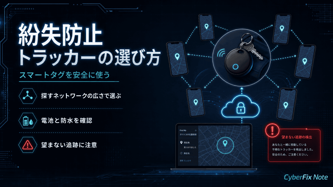紛失防止トラッカー(スマートタグ)の選び方と安全な使い方