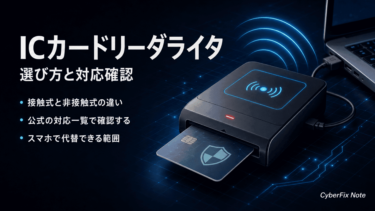 マイナンバーカードと社員証で使うICカードリーダライタの選び方