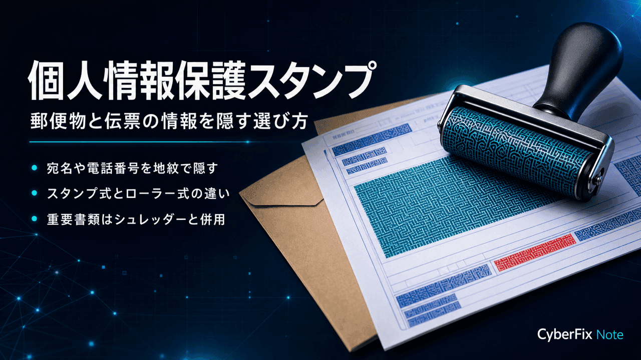 個人情報保護スタンプとローラーの選び方
