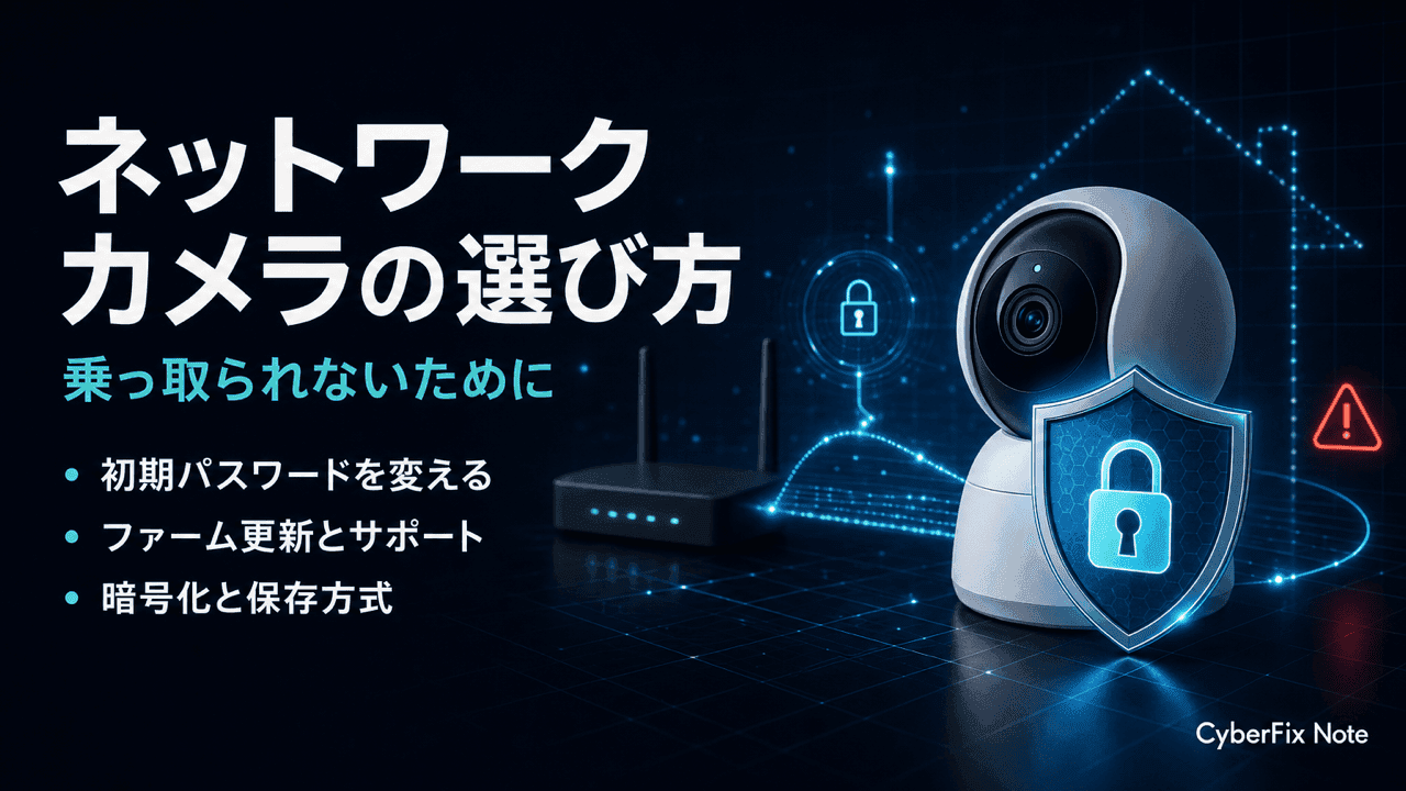 ネットワークカメラを乗っ取られずに選ぶための安全面の見方
