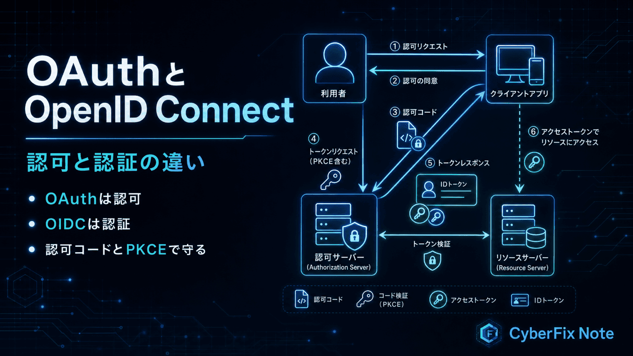 OAuth 2.0とOpenID Connectの基礎。認可と認証の違いを仕組みから整理する