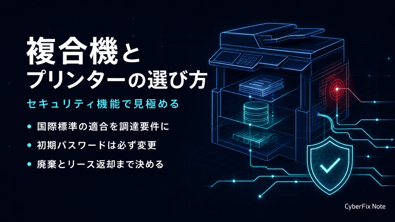 セキュリティ機能から見るオフィス複合機とプリンターの選び方