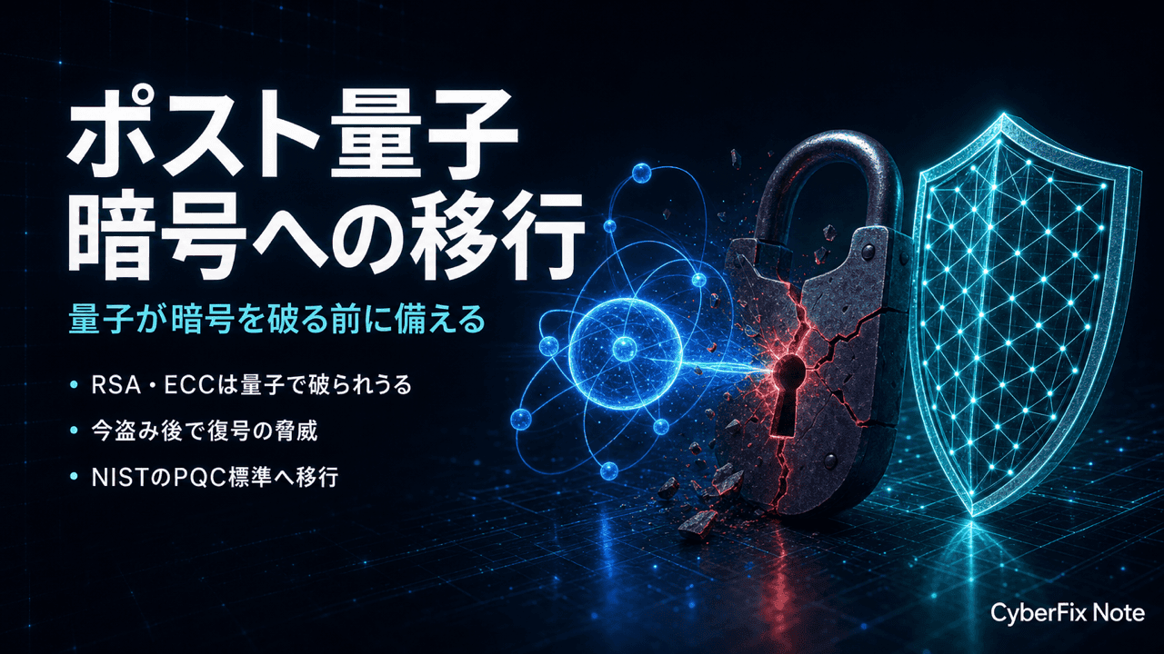 ポスト量子暗号(PQC)への移行。量子コンピュータが暗号を破る前に備える