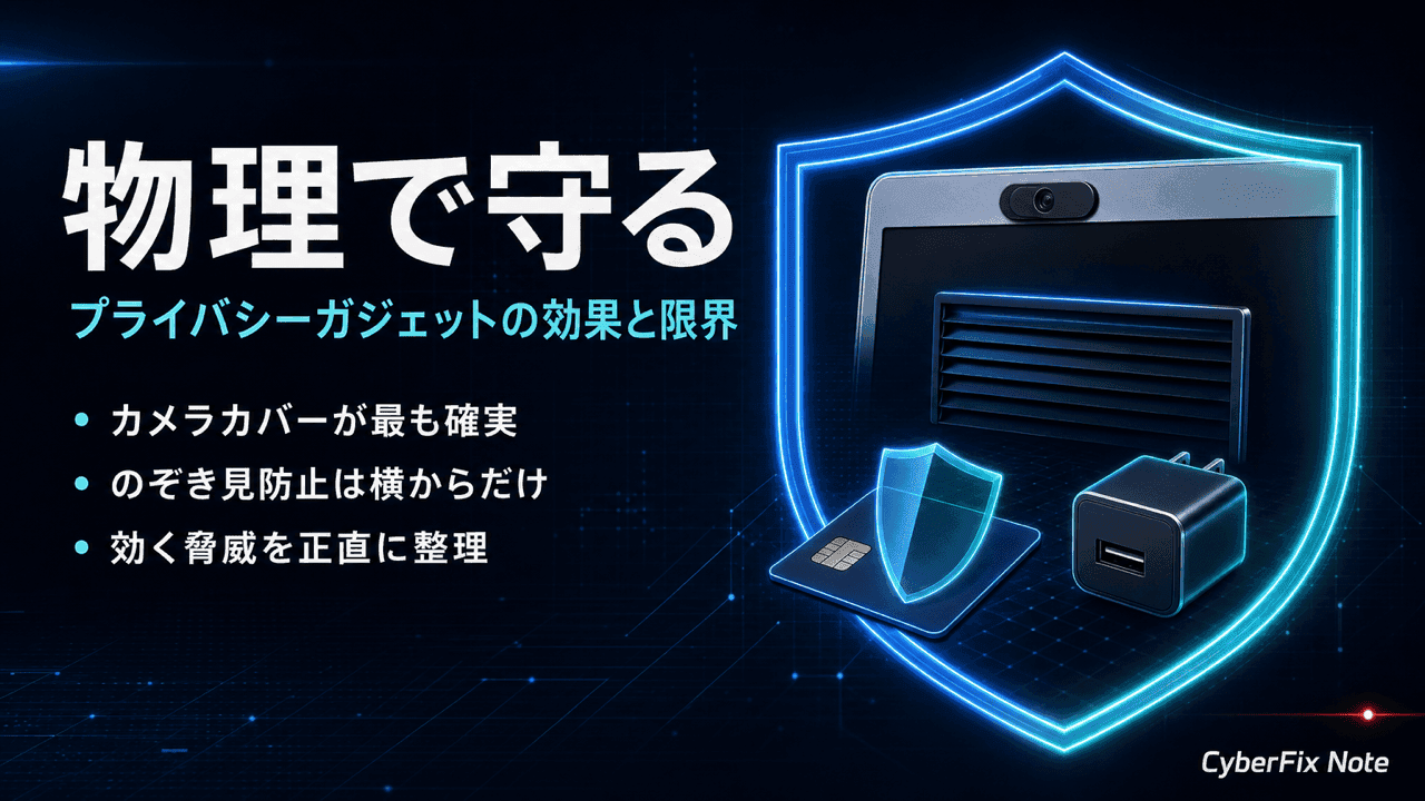 プライバシーを守る身近なセキュリティガジェット。効果と限界を正直に整理する