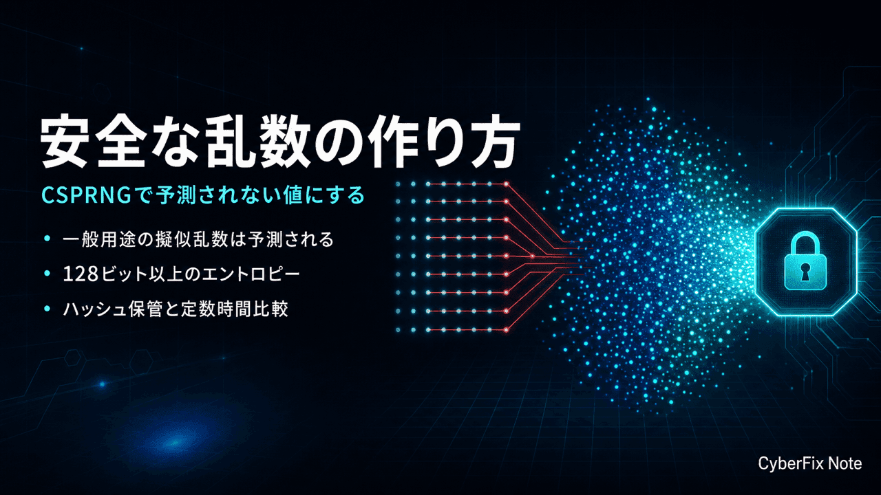 安全な乱数の作り方。CSPRNGでトークンや一時URLを予測されない値にする