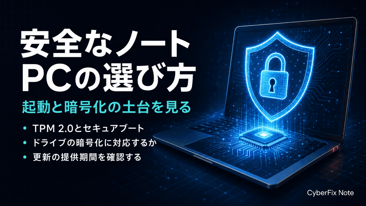 セキュリティを重視して選ぶノートパソコンの見どころ