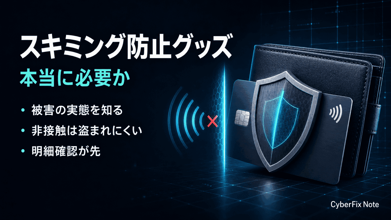スキミング防止グッズは必要か