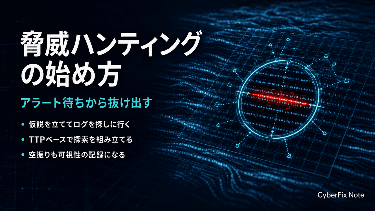 アラート待ちから抜け出す脅威ハンティングの始め方