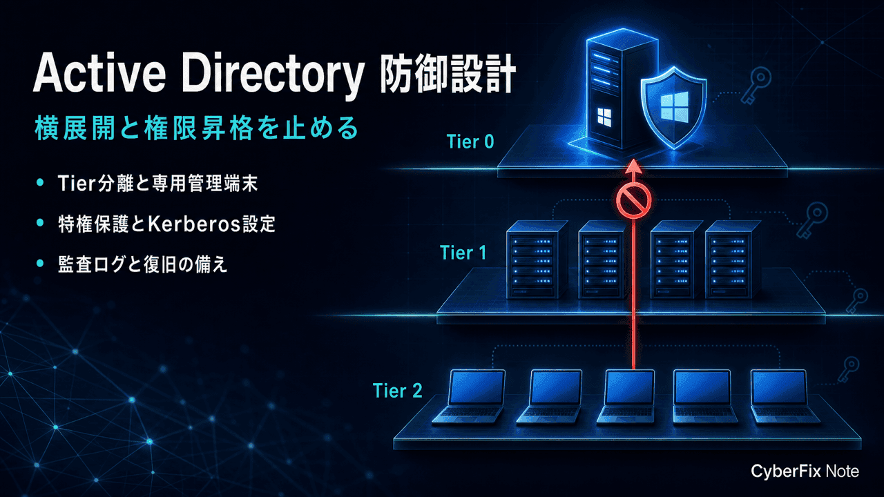 Active Directoryセキュリティの基礎。侵入後の横展開を止める防御設計