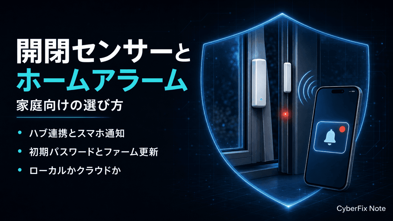 窓とドアの開閉センサーとホームアラームを家庭向けに選ぶ観点