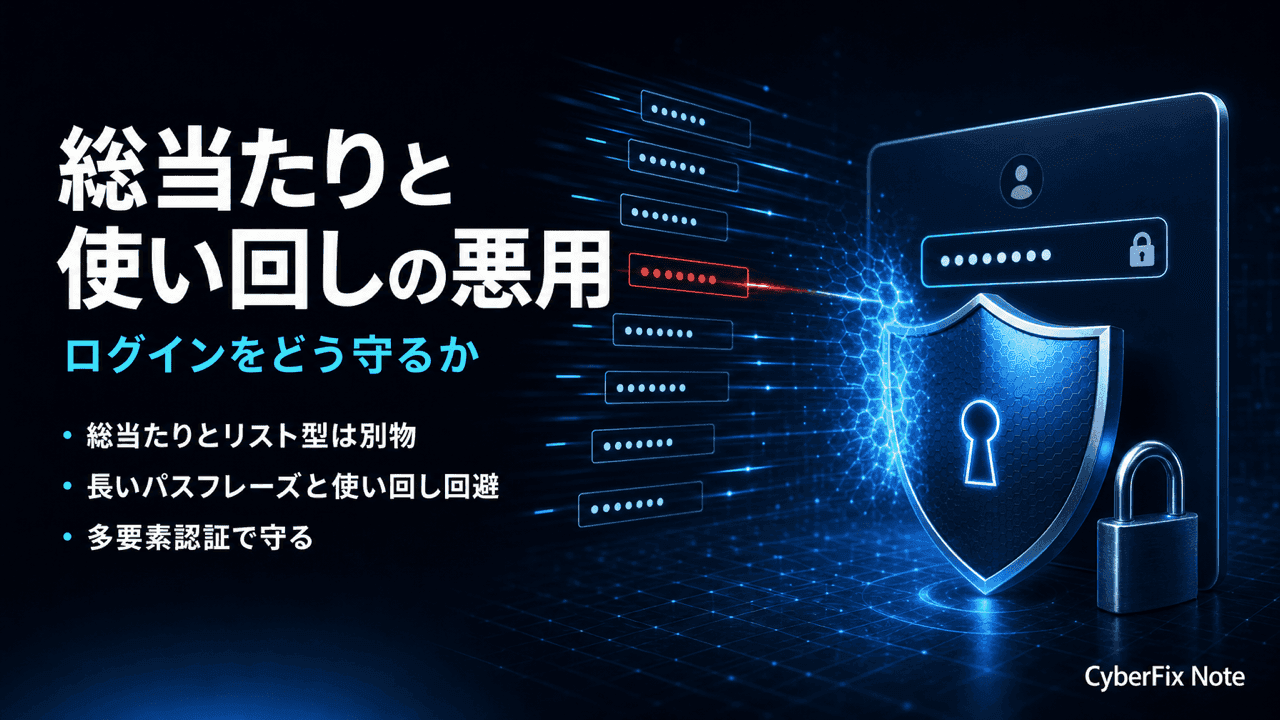 総当たり攻撃と使い回しの悪用から見るログインの守り方