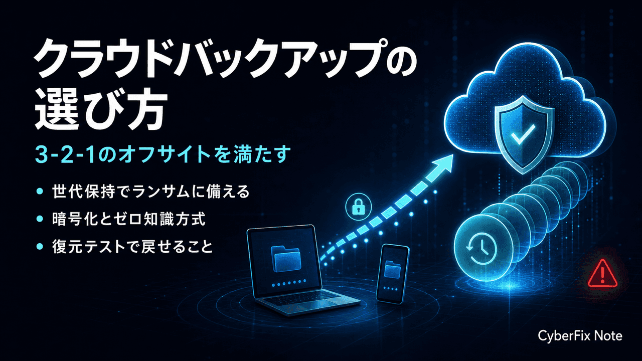 クラウド(オンライン)バックアップの選び方