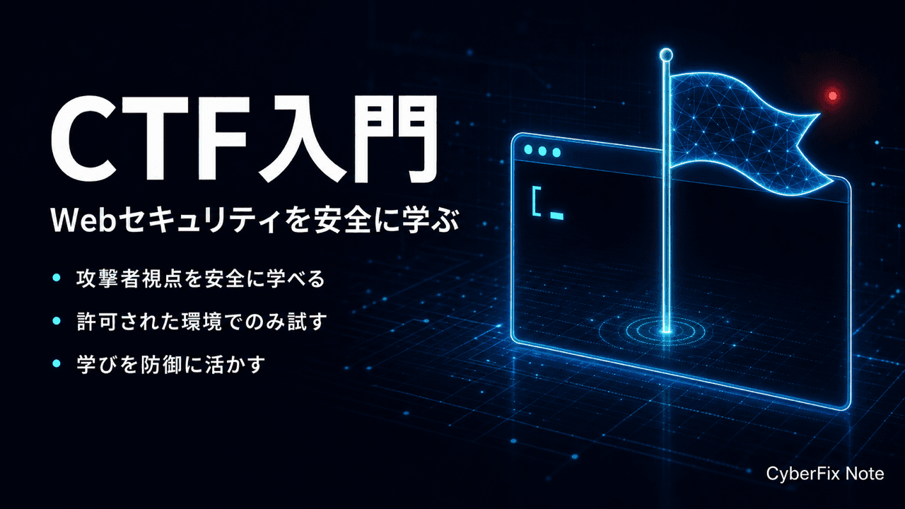 CTF入門。Webセキュリティを安全に学ぶ最初の一歩を徹底ガイド