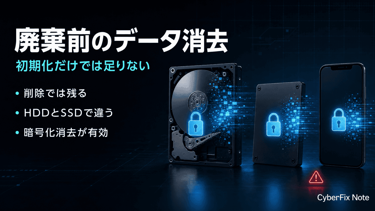 パソコンやスマホを手放す前のデータ消去はどこまでやれば足りるのか