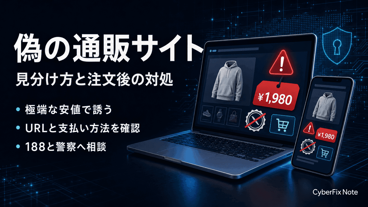 偽の通販サイトを見分ける方法と注文後の対処