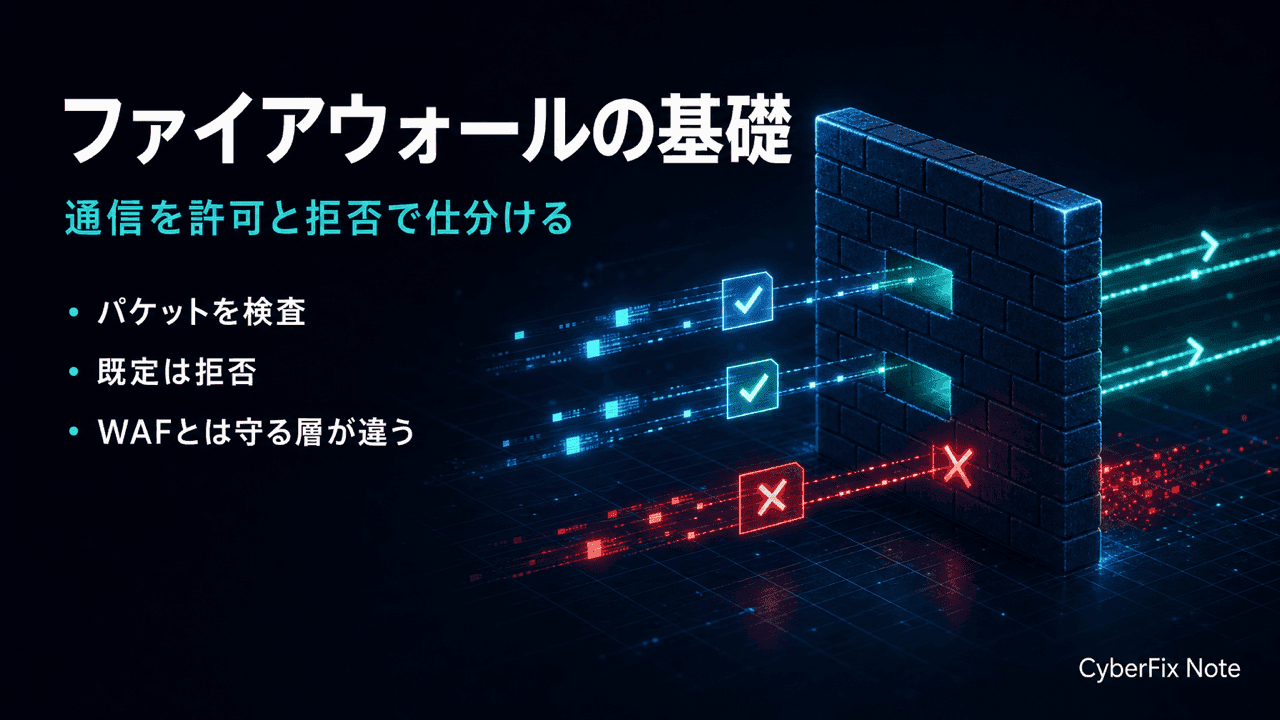 ファイアウォールが通信を許可と拒否で仕分ける仕組み