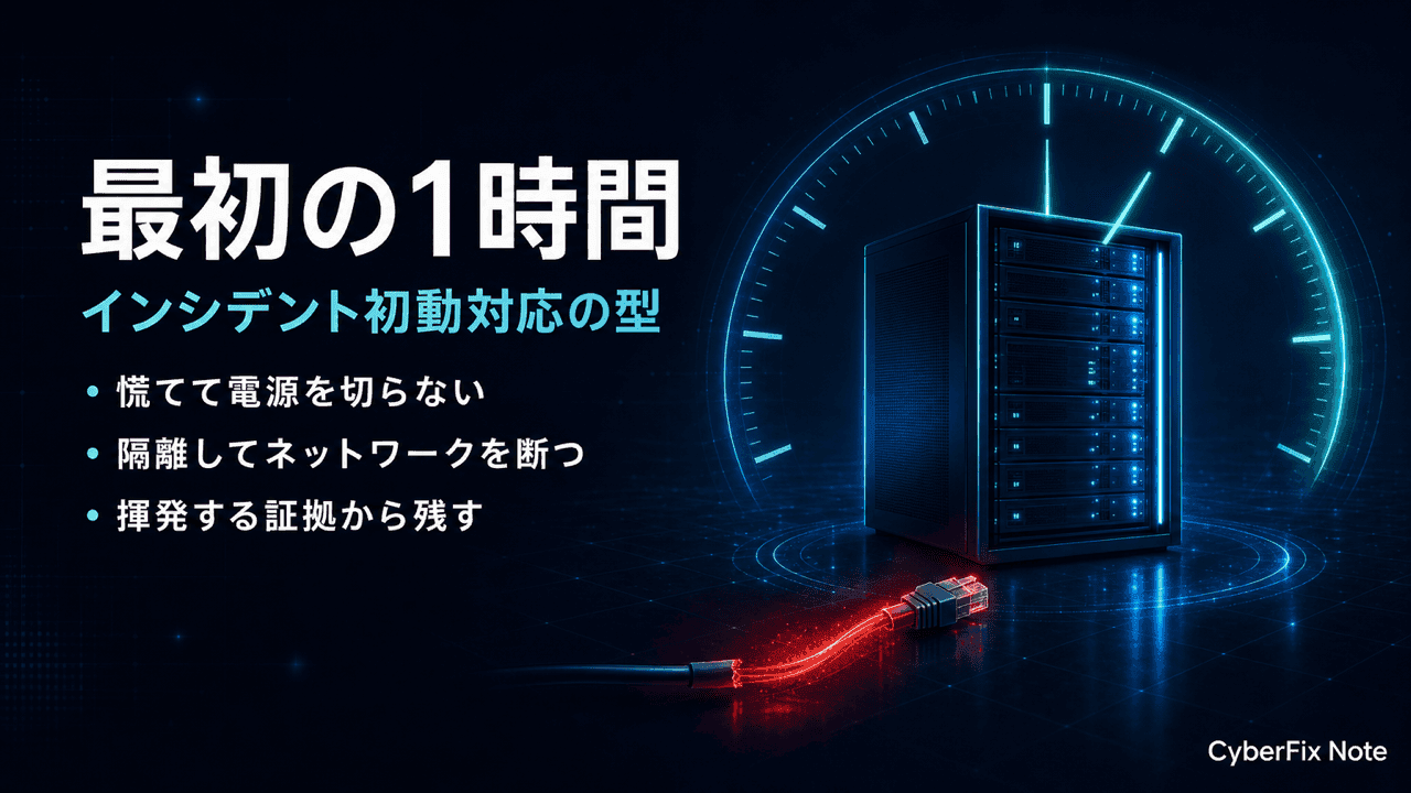 インシデント発生時の初動対応。最初の1時間で何をするか