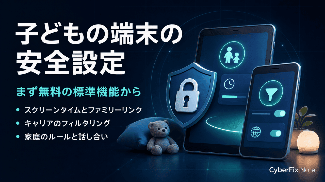 子どものスマホとタブレットを安全に使わせる設定と道具