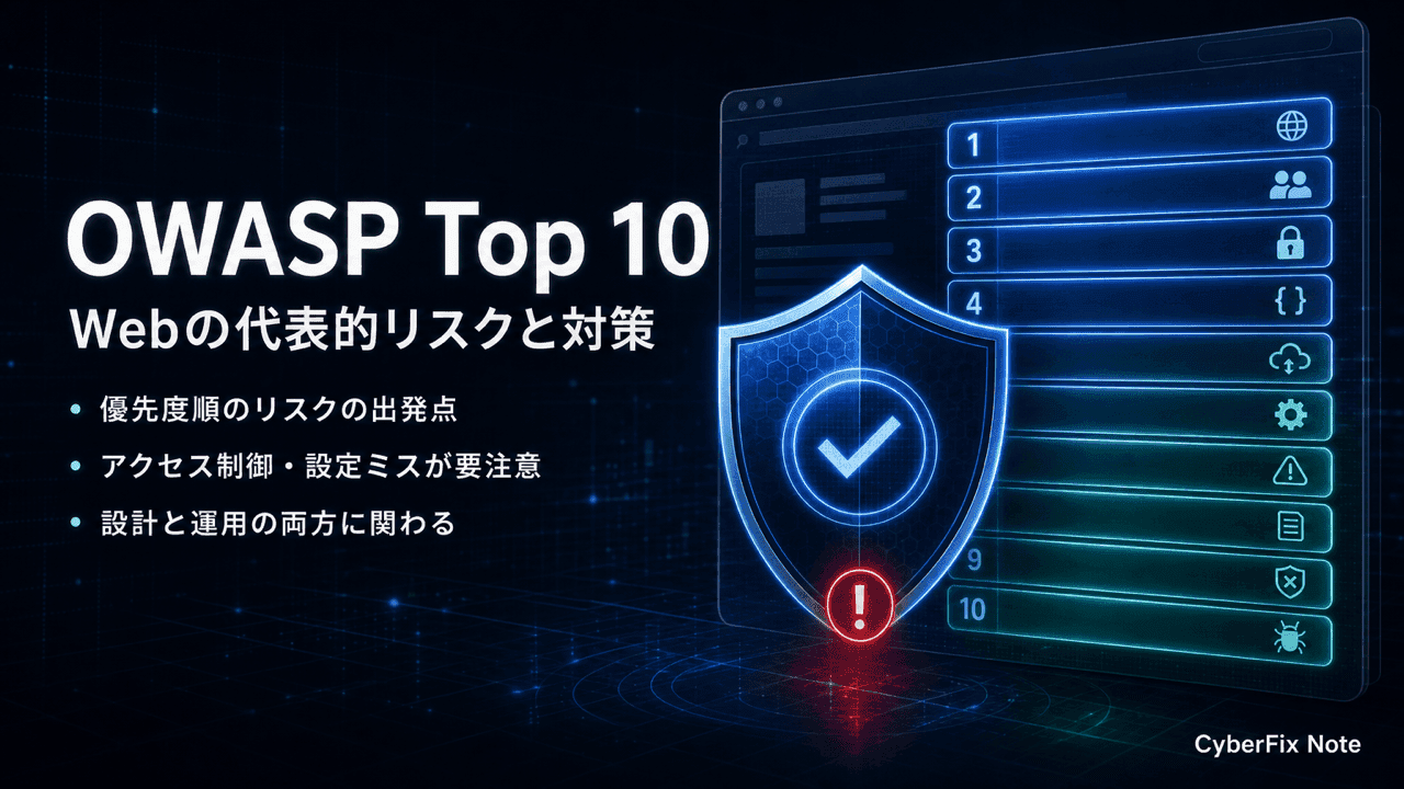 OWASP Top 10とは。開発者が押さえるべきWebの代表的リスクと対策を一気に理解する