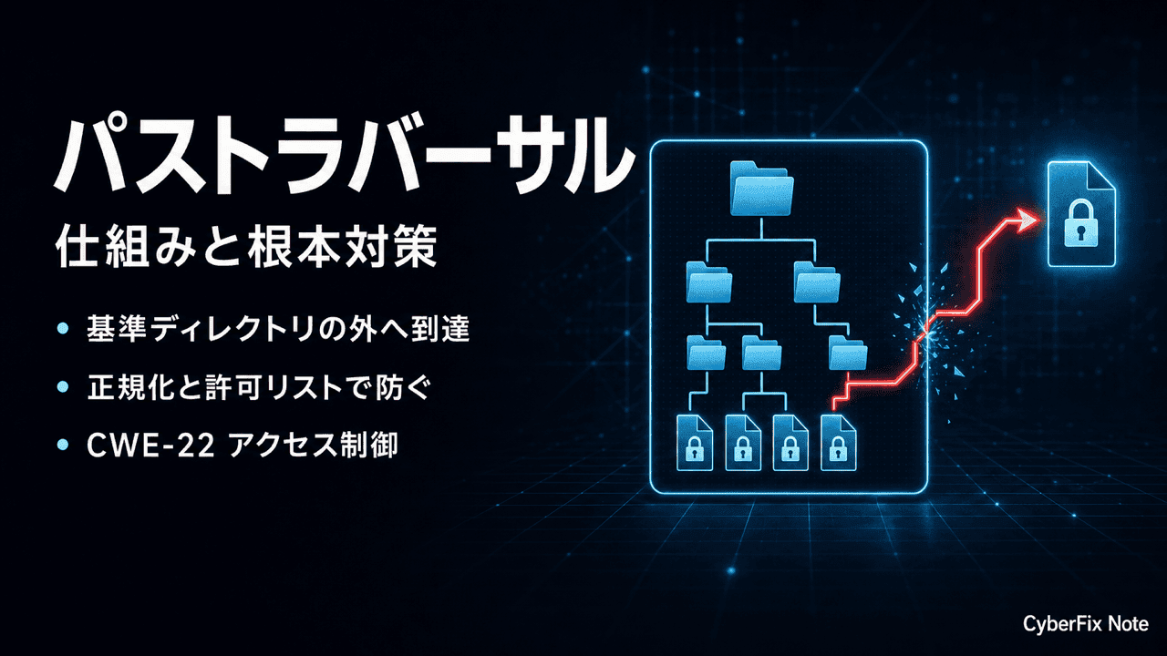 パストラバーサルとは何か。基準ディレクトリの外へ解決されるパスの脆弱性と根本対策を解説