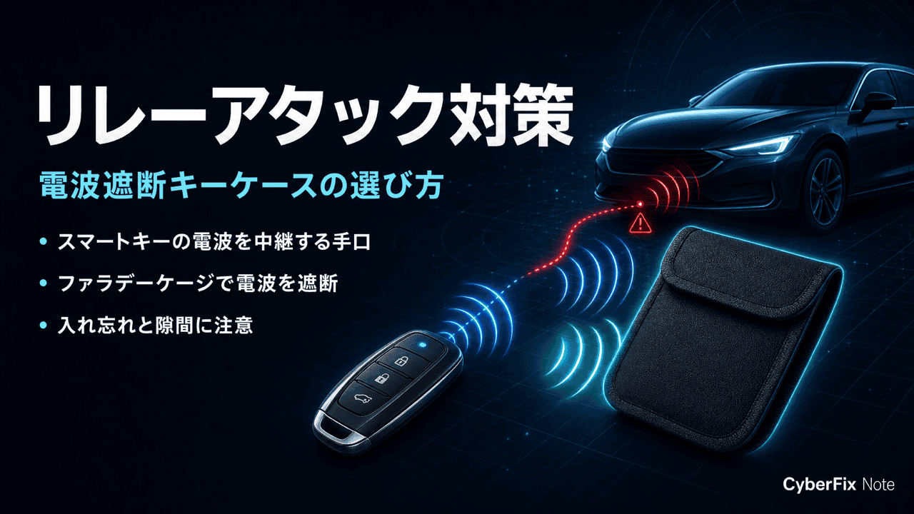 リレーアタックを防ぐ電波遮断キーケースの選び方