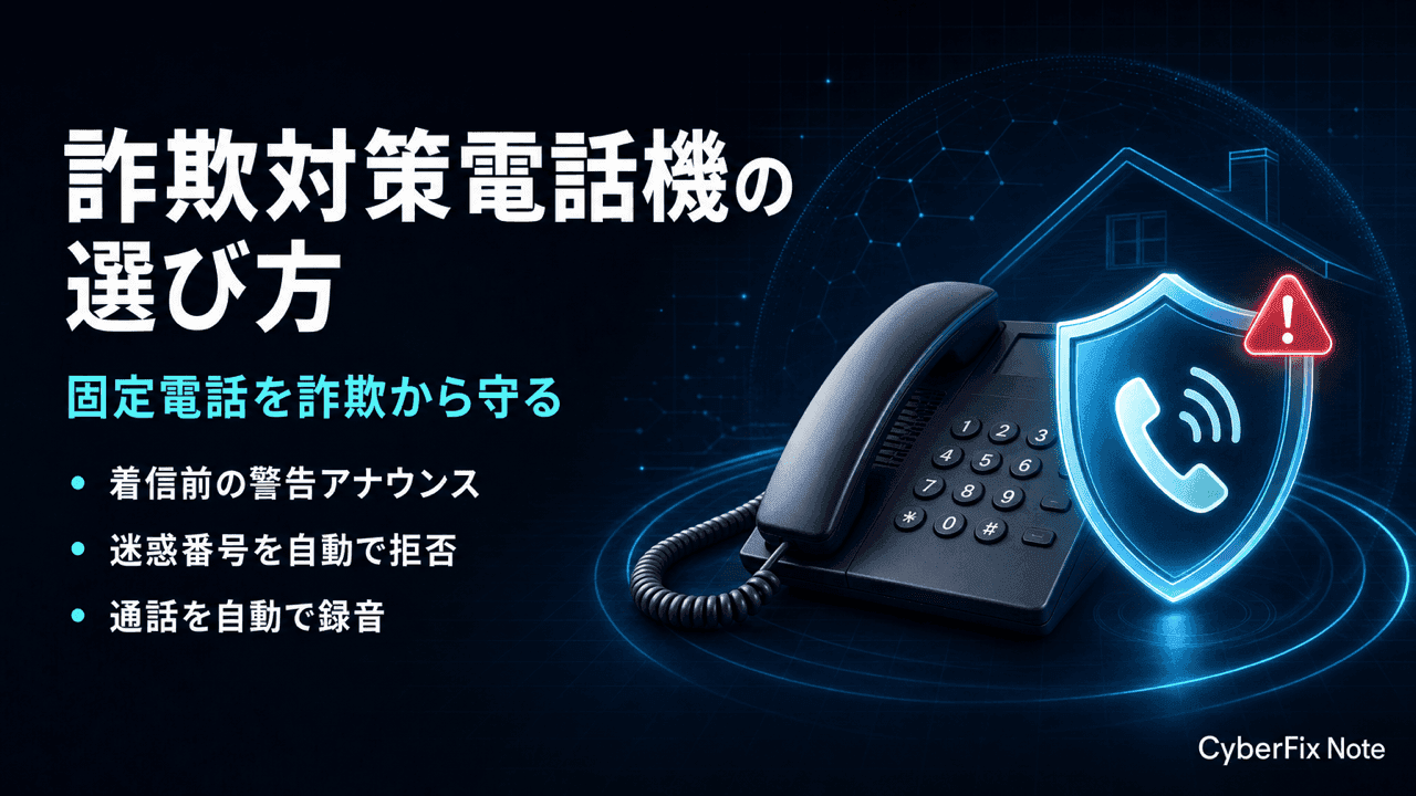 特殊詐欺から高齢の家族の固定電話を守る詐欺対策電話機と迷惑電話フィルターの選び方