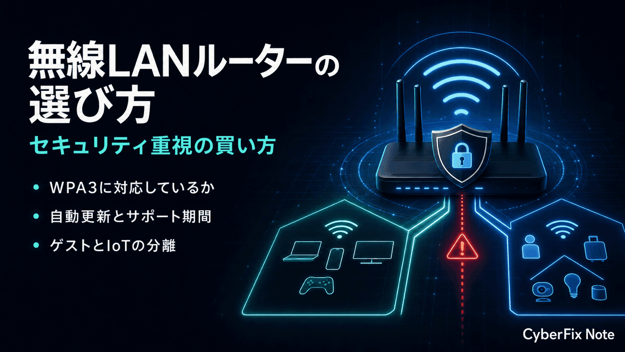 セキュリティ重視の無線LANルーターの選び方。WPA3と自動更新、ネットワーク分離で選ぶ買い方ガイド