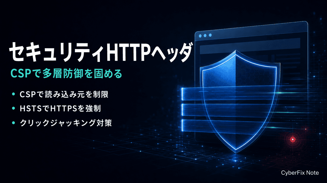 セキュリティHTTPレスポンスヘッダで多層防御を固める方法