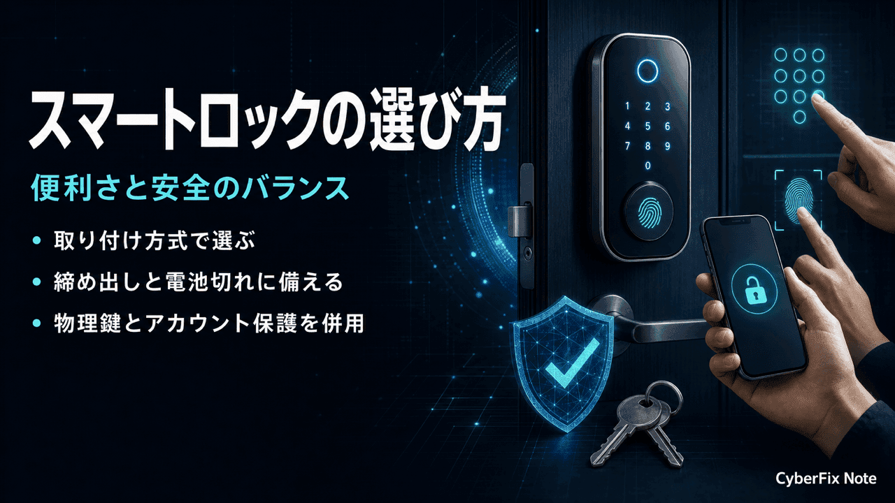 スマートロックの選び方を物理と通信の両面から整理する