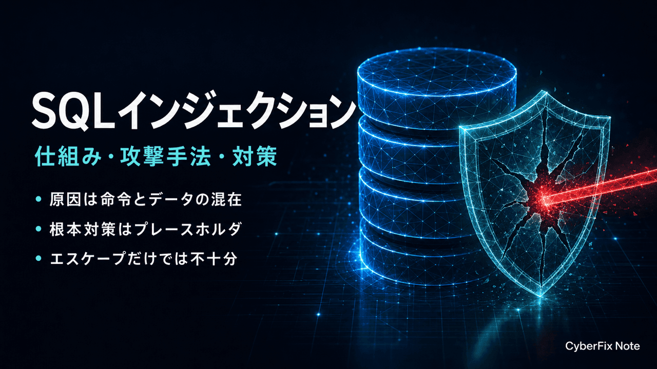 SQLインジェクションとは何か。仕組み・攻撃手法・影響・対策を原理から徹底解説