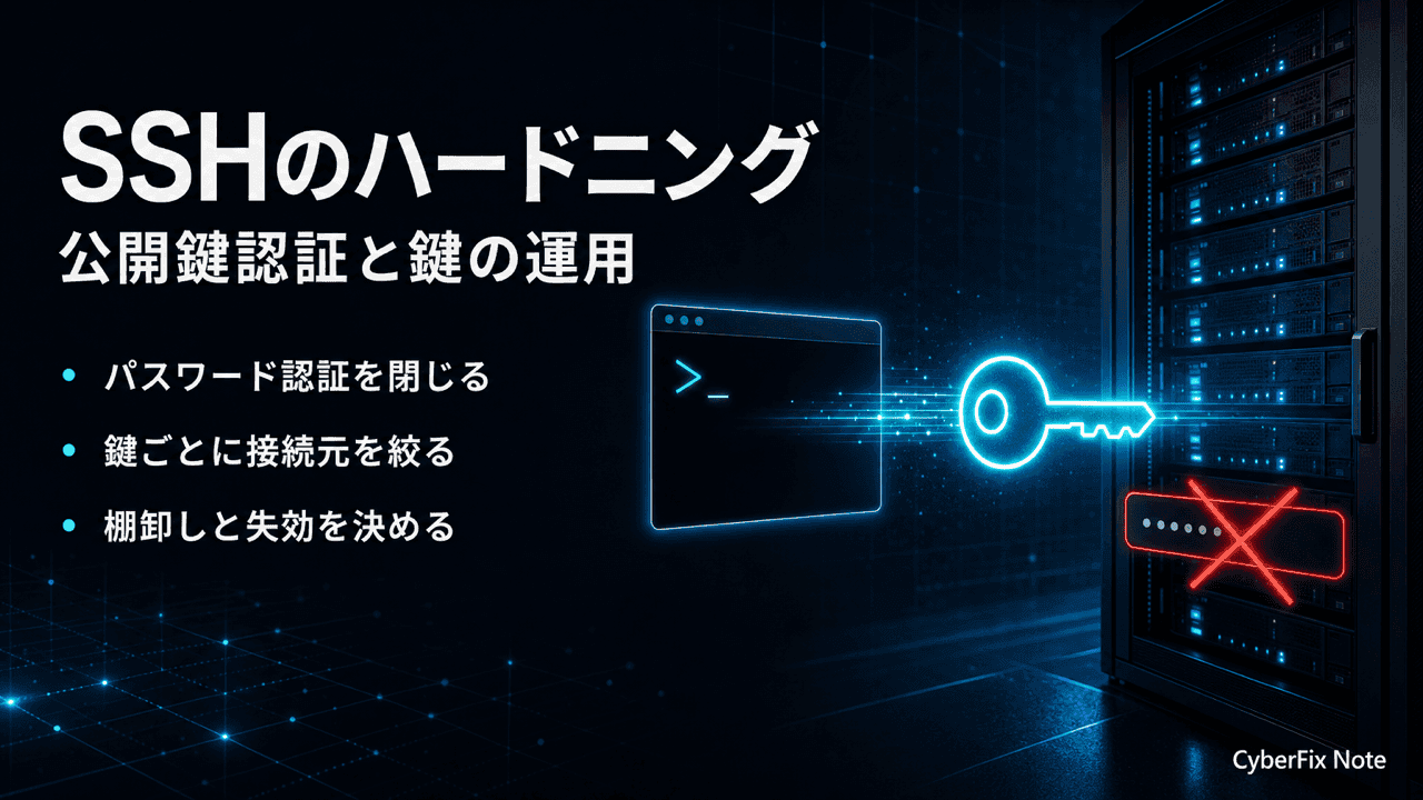 SSHサーバのハードニングと鍵の運用