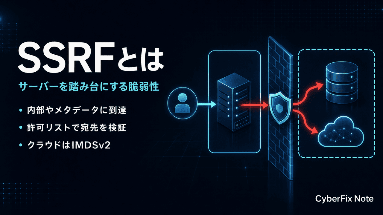 SSRFとは何か。サーバーを踏み台にする脆弱性の仕組みと許可リスト方式の防御を解説