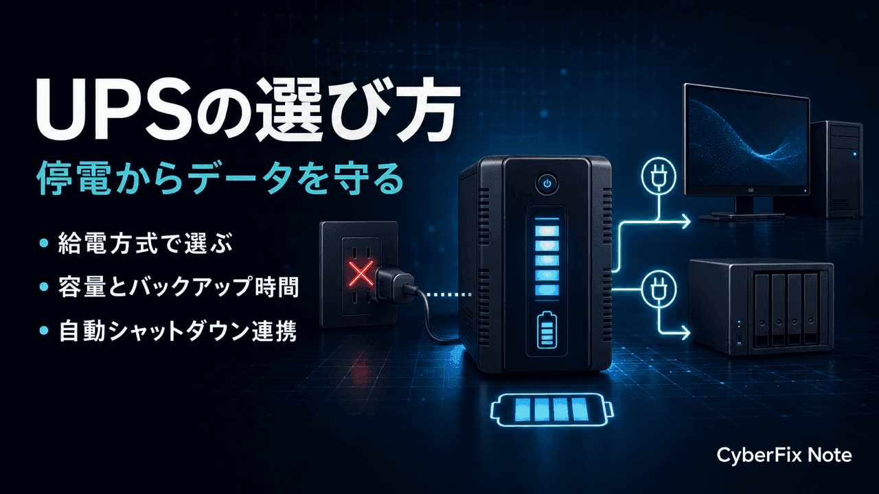 UPS(無停電電源装置)の選び方