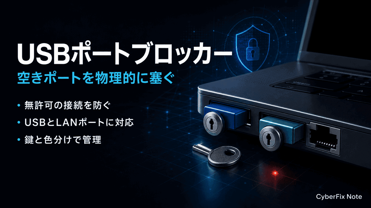 USBポートブロッカーの選び方。空きポートを物理的に塞いで無許可の接続を防ぐ