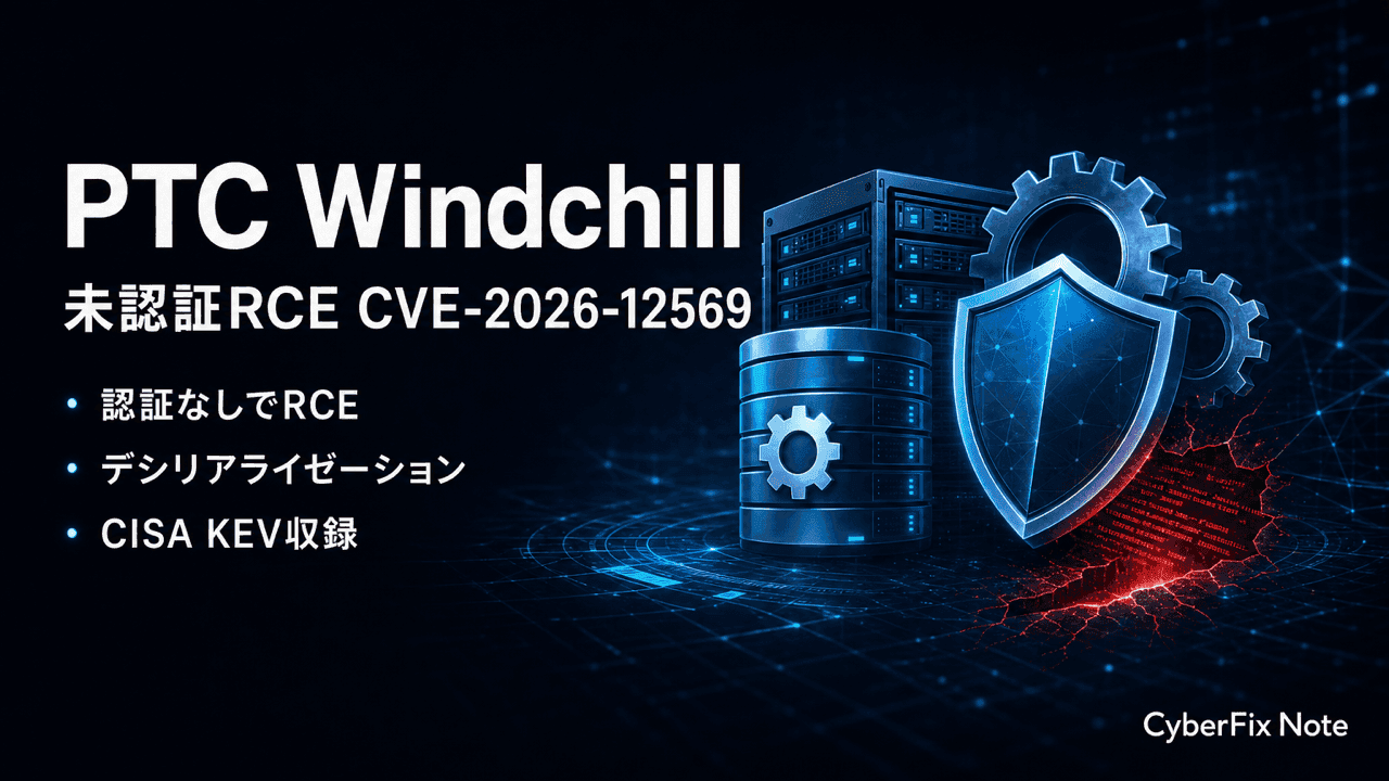 PTC Windchill/FlexPLMの未認証RCE CVE-2026-12569。デシリアライゼーション経由でJSP Webシェルを設置された初の実環境悪用