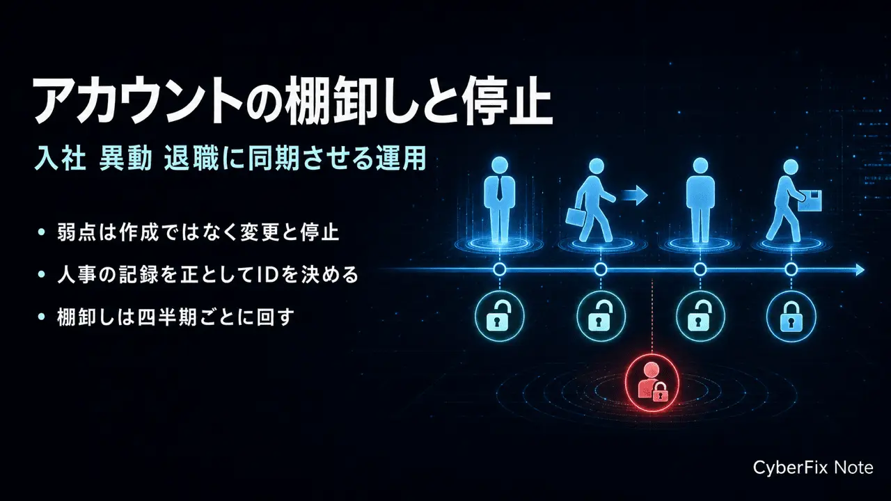 入社から退職までアカウントを人事イベントに同期させる運用の作り方