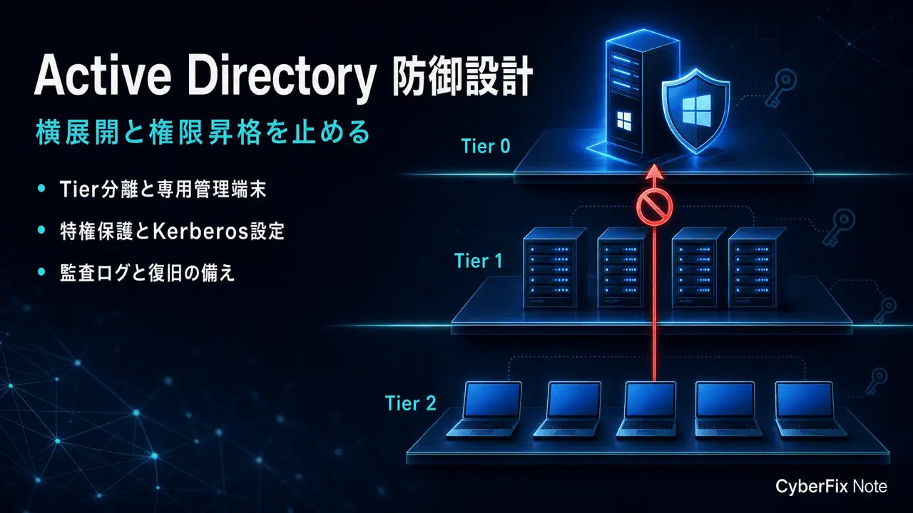 Active Directoryセキュリティの基礎。侵入後の横展開を止める防御設計