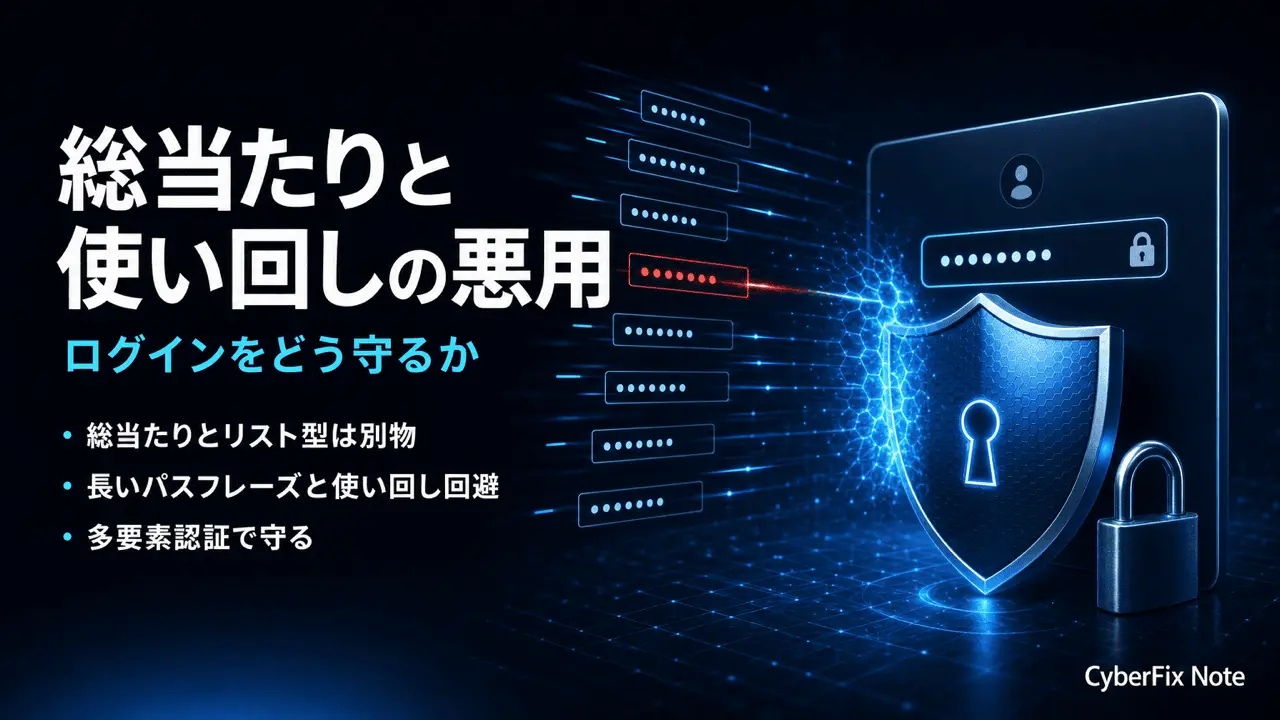 総当たり攻撃と使い回しの悪用から見るログインの守り方