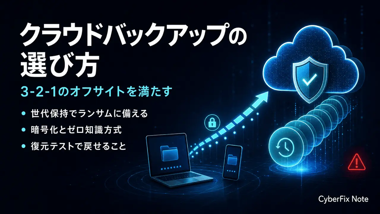 クラウド(オンライン)バックアップの選び方