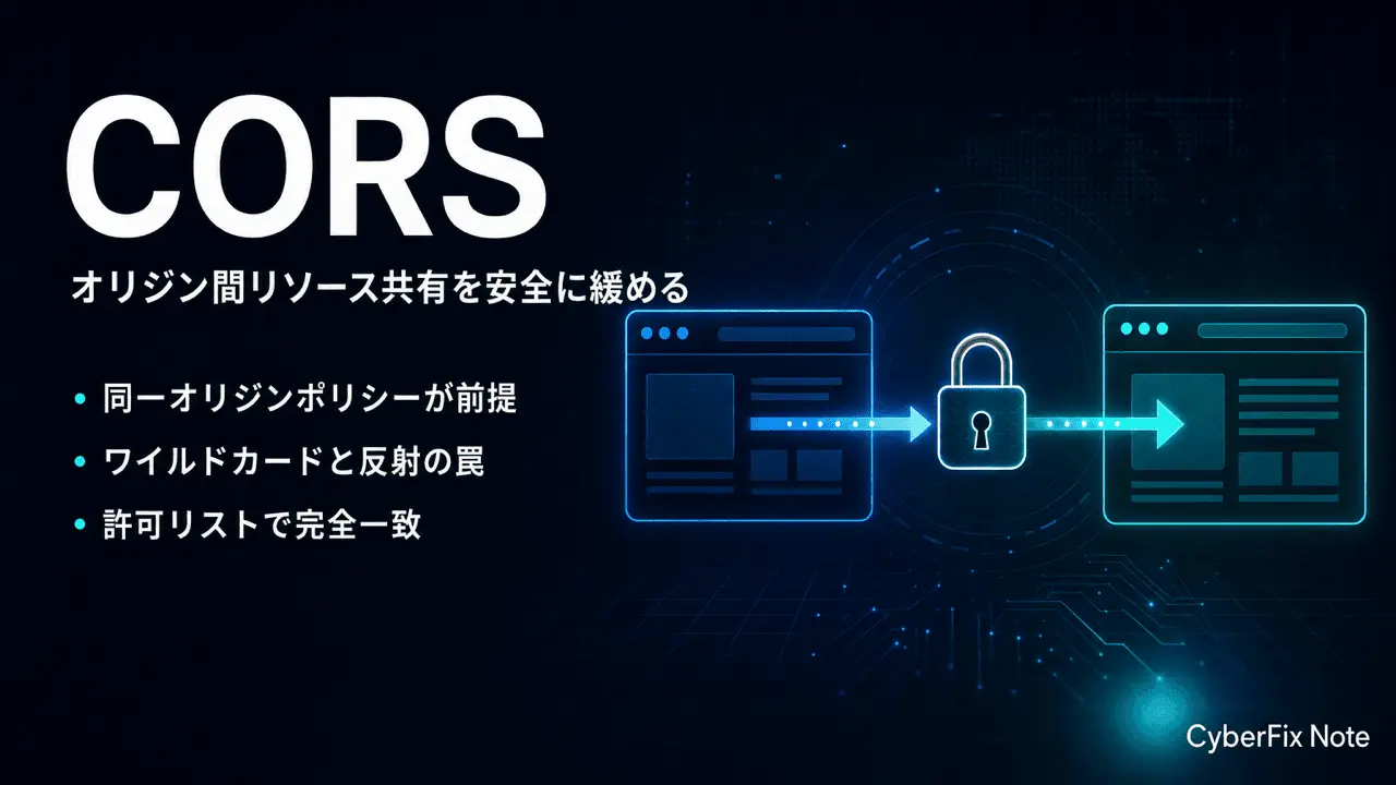 CORSの仕組みと設定ミスを避ける勘所。オリジン間リソース共有を安全に緩める