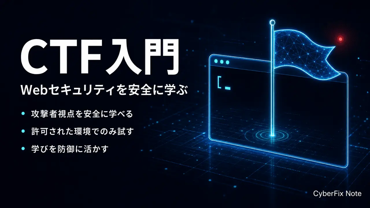 CTF入門。Webセキュリティを安全に学ぶ最初の一歩を徹底ガイド