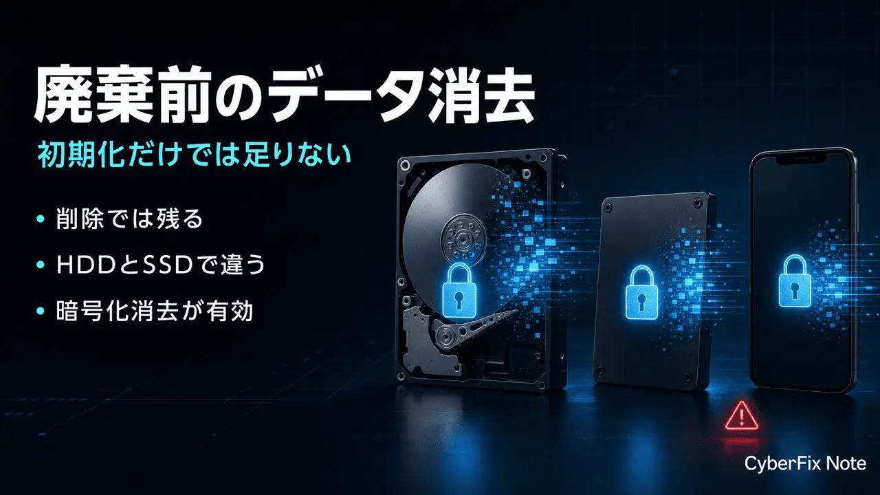 パソコンやスマホを手放す前のデータ消去はどこまでやれば足りるのか