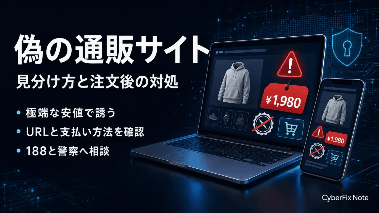 偽の通販サイトを見分ける方法と注文後の対処
