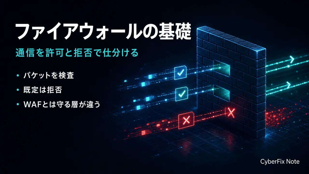 ファイアウォールが通信を許可と拒否で仕分ける仕組み