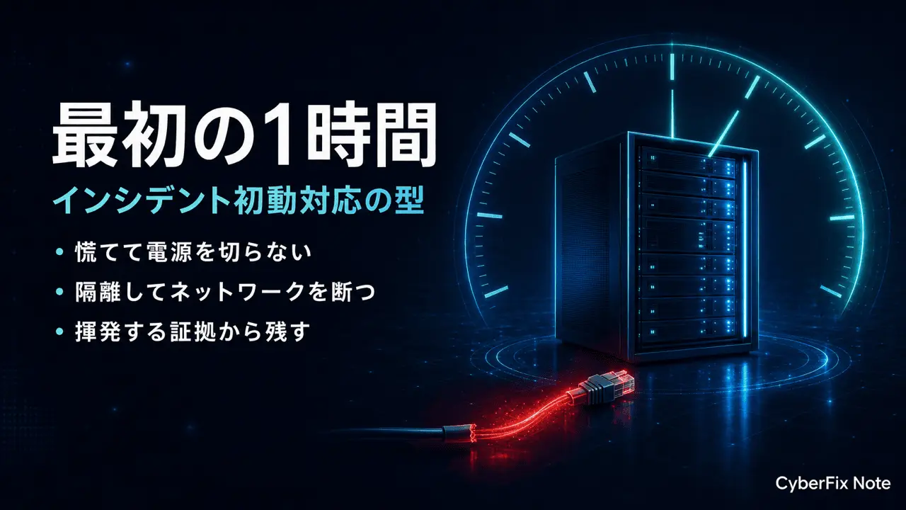 インシデント発生時の初動対応。最初の1時間で何をするか