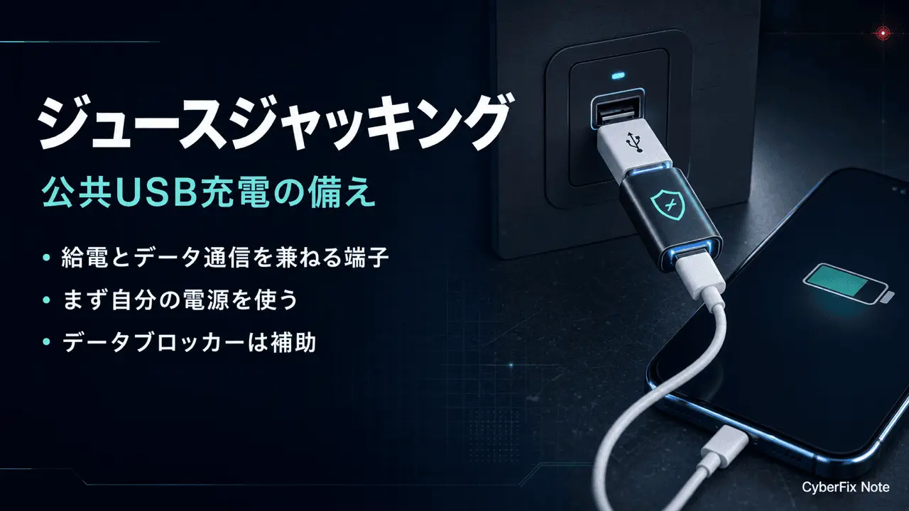 公共USB充電ポートのジュースジャッキングはどこまで警戒すべきか