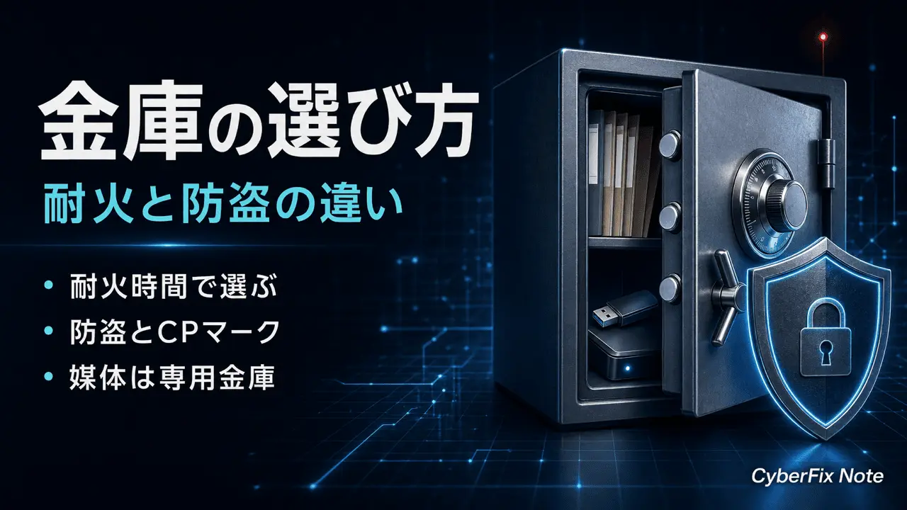 重要書類とバックアップ媒体を守る金庫の選び方を整理する