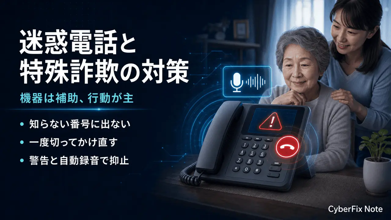 迷惑電話と特殊詐欺から高齢の家族を守る対策